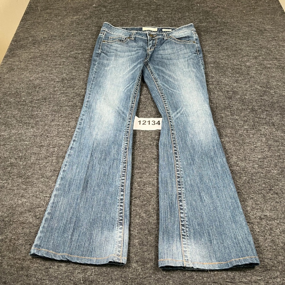 Vanilla Star Flare Jeans Womens 11 Blue Denim Light Wash Organic Cotton Casual